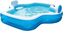 Outdoor Hot Tubs, Elegant Family Pool 10 Feet Long 2 Inflatable Seats with Backrests. New Version Outdoor Hot Tubs