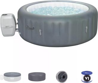 Inflatable Hot Tub Outdoor Spa with 140 AirJets and Insulated Cover,Outdoor bath
