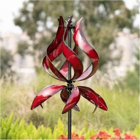 Yard Garden Wind Spinners - Large Outdoor Metal Wind Spinners with Stake, Yard Art Lawn Garden Decor