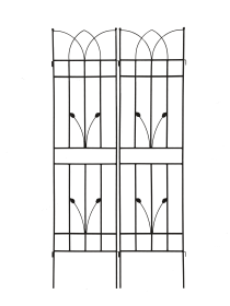 2 Pack Metal Garden Trellis 71" x 17.7" Rustproof Trellis for Climbing Plants Outdoor Flower Support Black