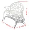 Patio Bench 39.4" Cast Aluminum White