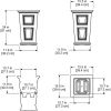 Planter 2 Pack, 24in Tall Planters - Black - Built-in Water Reservoir, Flowerpot