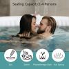Hot Tub Inflatable Portable Oval Hot Tub Spa 2 Person Hot Tub with 90 Bubble Jets, Cover, Filter Cartridges, Pump, Black