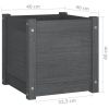 Garden Planter Gray 15.7"x15.7"x15.7" Solid Wood Pine
