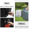 Hot Tub Inflatable Portable Oval Hot Tub Spa 2 Person Hot Tub with 90 Bubble Jets, Cover, Filter Cartridges, Pump, Black