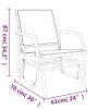 Garden Glider Chair Black 24"x29.9"x34.3" Textilene&Steel