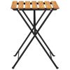 Bistro Table 21.7"x21.3"x28" Solid Acacia Wood