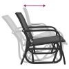 Garden Glider Chair Black 24"x29.9"x34.3" Textilene&Steel