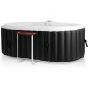 Hot Tub Inflatable Portable Oval Hot Tub Spa 2 Person Hot Tub with 90 Bubble Jets, Cover, Filter Cartridges, Pump, Black