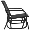 Garden Glider Chair Black 24"x29.9"x34.3" Textilene&Steel