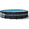 18' X 52" Above Ground Swimming Pool with Sand Filter Pump, Ladder, Cover, & Maintenance Accessory Kit with Vacuum and Skimmer