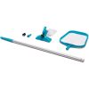 18' X 52" Above Ground Swimming Pool with Sand Filter Pump, Ladder, Cover, & Maintenance Accessory Kit with Vacuum and Skimmer