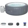Inflatable Hot Tub Outdoor Spa with 140 AirJets and Insulated Cover,Outdoor bath
