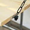 Hanging Balcony Table, Spruce Wood Foldable Railing Bar, Serving Table & Desk, Fits up to 3.9 Inches, Natural