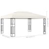 Gazebo 9.8'x13.1' Cream Fabric