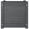Garden Planter Gray 15.7"x15.7"x15.7" Solid Wood Pine