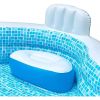 Outdoor Hot Tubs, Elegant Family Pool 10 Feet Long 2 Inflatable Seats with Backrests. New Version Outdoor Hot Tubs