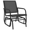 Garden Glider Chair Black 24"x29.9"x34.3" Textilene&Steel