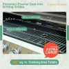 6-Burner Propane Gas BBQ Grill With Side Burner & Porcelain-Enameled Cast Iron Grate for Outdoor Kitchen & Backyard Barbecue
