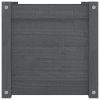 Garden Planter Gray 15.7"x15.7"x15.7" Solid Wood Pine