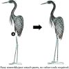 Garden Crane Statues, Standing Metal Patina Heron Decoy Outdoor Statue, 42-46 Inch Bird Yard Art,Sculptures