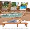 2 Pcs Patio Chaise Lounger with 5-Postion Adjustable Back Outdoor Chaise Lounge Chair Recliner White Solid Wood Lounge Chair