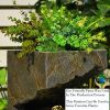 Modern Water Fountain Outdoor 35.4 inches Floor Standing Outdoor Fountain with LED Lights and Pump for Garden, Home Art Decor