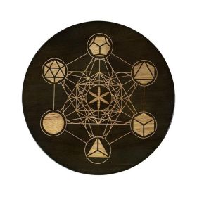 Flower of Life Crystal Energy Dowsing Pendulum Divination Props light and small Mysterious Decoration Flower of Life Pattern (Color: A)