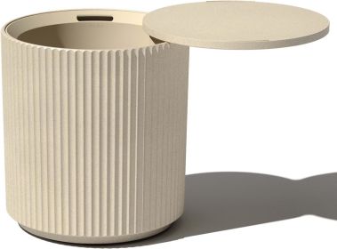 Outdoor Cooler Side Table - 2 in 1 - Designed for use as Outdoor Side Table, Patio Table, Outdoor Patio Decor and Outdoo Bar (Color: Sand)