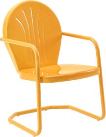 Metal Outdoor Chair - Grasshopper, Outdoor chair, garden chair, outdoor patio furniture (Color: Tangerine)