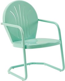 Metal Outdoor Chair - Grasshopper, Outdoor chair, garden chair, outdoor patio furniture (Color: Aqua)
