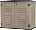 Outdoor Storage Shed,Horizontal Storage Box Waterproof for Garden,Patios,Backyards,Multi-Opening Door,Large Capacity,White/Brown