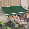 Patio Canopy Outdoor, 10'×8' Manual Retractable Awning Sun Shade with Manual Crank Handle, Wall Mounting Canopy Tent