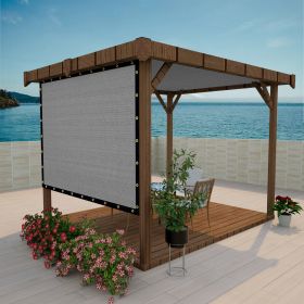 Shade Fabric Light grey Sun Shade Cloth with Grommets for Pergola Replacement Shade Cover Canopy Cable Zip Ties (size: 5ft x19ft)