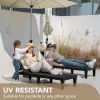 Devoko Outdoor Chaise Lounge Chair Set of 2 for Outside Pool Patio, Adjustable Waterproof Easy Assembly Chaise Lounge Outdoor
