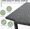 3 Piece Wicker Bistro Set Patio Furniture Sets Rocking Chair Outdoor Patio Set Rattan Chair Conversation Set with Porch Chairs