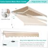 AECOJOY 13'×10' Patio Awning Retractable Awning Sun Shade Awning Cover Outdoor Patio Canopy Sunsetter Deck Awnings