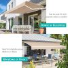 AECOJOY 13'×10' Patio Awning Retractable Awning Sun Shade Awning Cover Outdoor Patio Canopy Sunsetter Deck Awnings
