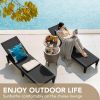 Devoko Outdoor Chaise Lounge Chair Set of 2 for Outside Pool Patio, Adjustable Waterproof Easy Assembly Chaise Lounge Outdoor