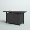 25" H x 42" W Steel Outdoor Fire Pit Table with Lid