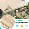 Patio Canopy Outdoor, 10'×8' Manual Retractable Awning Sun Shade with Manual Crank Handle, Wall Mounting Canopy Tent
