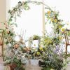Round Metal Arch Garden Arbors Climbing Rose Circle Wedding Backdrop Stand Party Decoration Background Stand