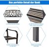 Garden Bench with Elegant Bronze Finish and Durable Metal Frame