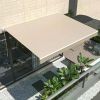 Patio Canopy Outdoor, 10'×8' Manual Retractable Awning Sun Shade with Manual Crank Handle, Wall Mounting Canopy Tent