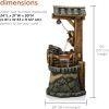 TZL128 Outdoor Floor Tiered Rustic Soothing Water Well Garden Waterfall Fountain for Garden, 50", Brown