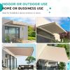 Patio Canopy Outdoor, 10'×8' Manual Retractable Awning Sun Shade with Manual Crank Handle, Wall Mounting Canopy Tent