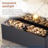 Water Fountain Decoration with Stones and Lights, Zen Indoor and Outdoor Decor for Office and Living Room, Free Shipping