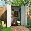 Outdoor Storage Shed,Horizontal Storage Box Waterproof for Garden,Patios,Backyards,Multi-Opening Door,Large Capacity,White/Brown
