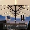 Patio Umbrellas for Double Sided with Base, Crank Handle and Superior Resistance, 15ft Outdoor Umbrella