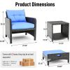 Outdoor Garden Sofa Set, Luxury and Comfortable, Fully Handcrafted, Sturdy and Durable, Five Piece Wicker Sofa Suit